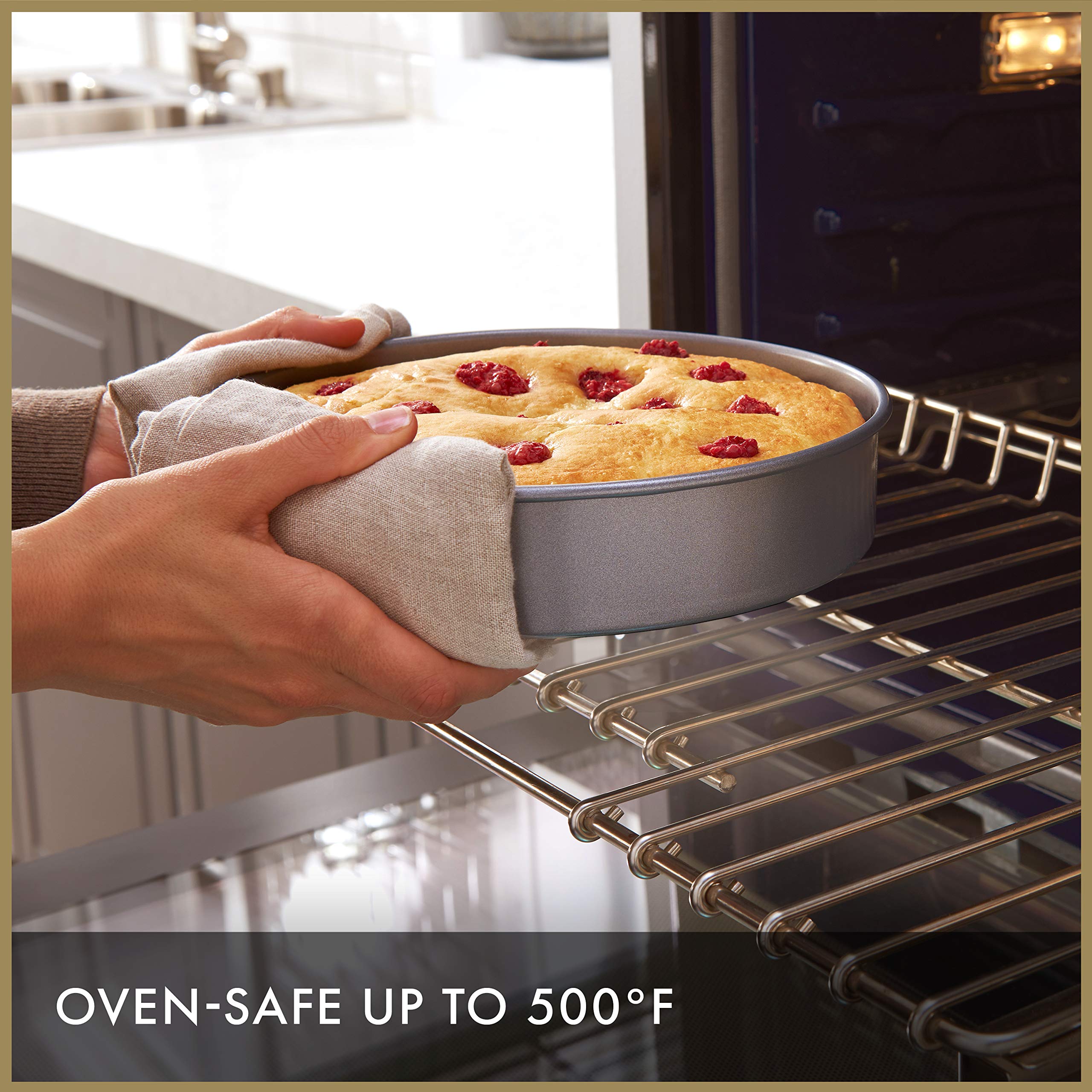 Calphalon 10-Piece Nonstick Bakeware Set Includes Baking Sheet Cookie Sheet Cake Pans Muffin Pan and More Dishwasher Safe Silver - Image 5