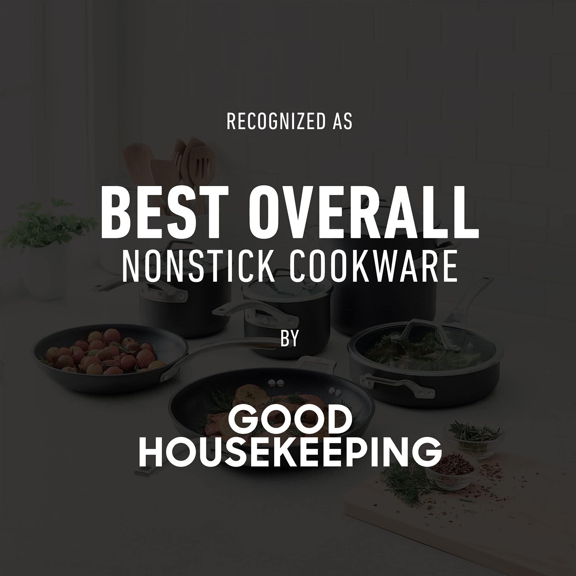 Calphalon 10-Piece Nonstick Kitchen Cookware Set Stay-Cool Stainless Steel Handles Dishwasher and Metal Utensil Safe Oven-safe up to 500 degrees F PFOA-Free Built to Last Black - Image 7