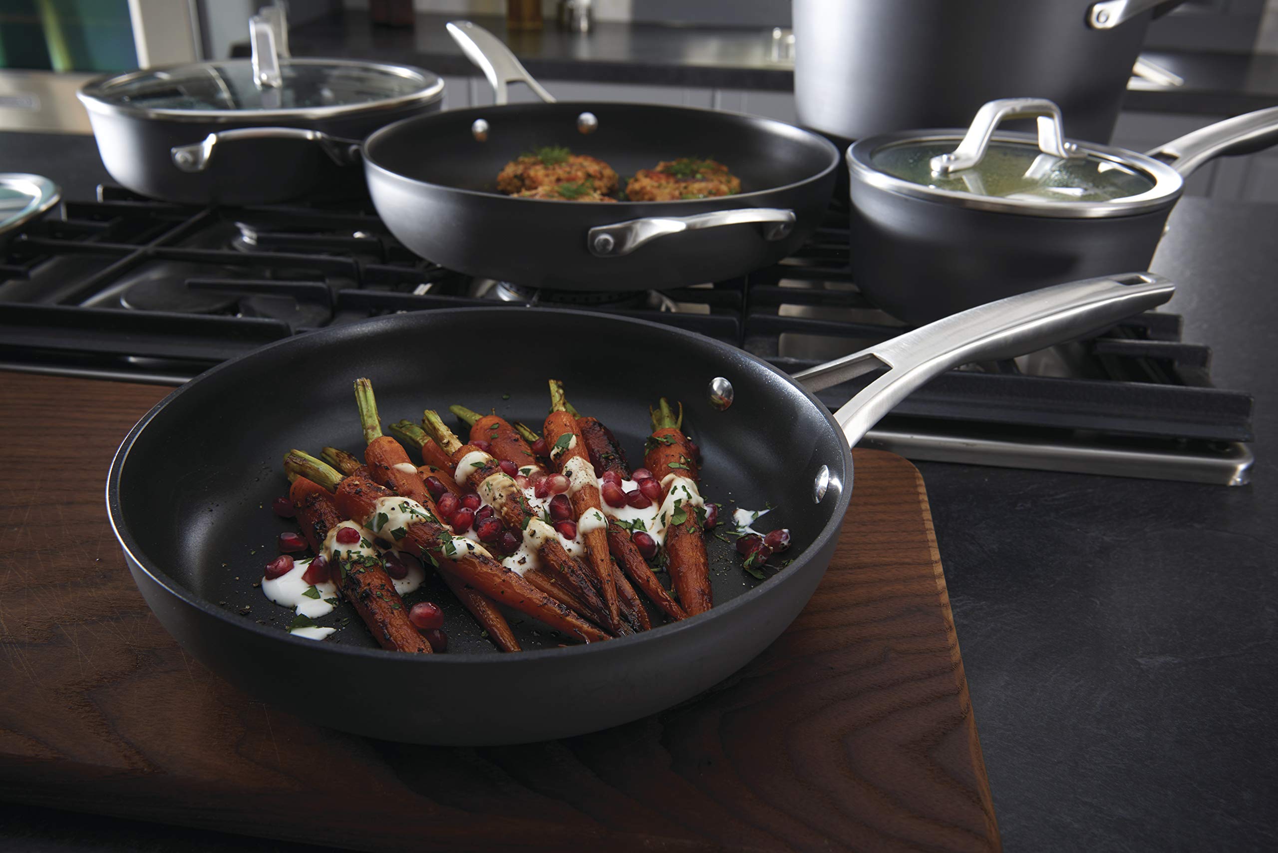 Calphalon 11-Piece Pots and Pans Set, Nonstick Kitchen Cookware with Stay-Cool Handles, Dishwasher and Metal Utensil Safe, Black - Image 9