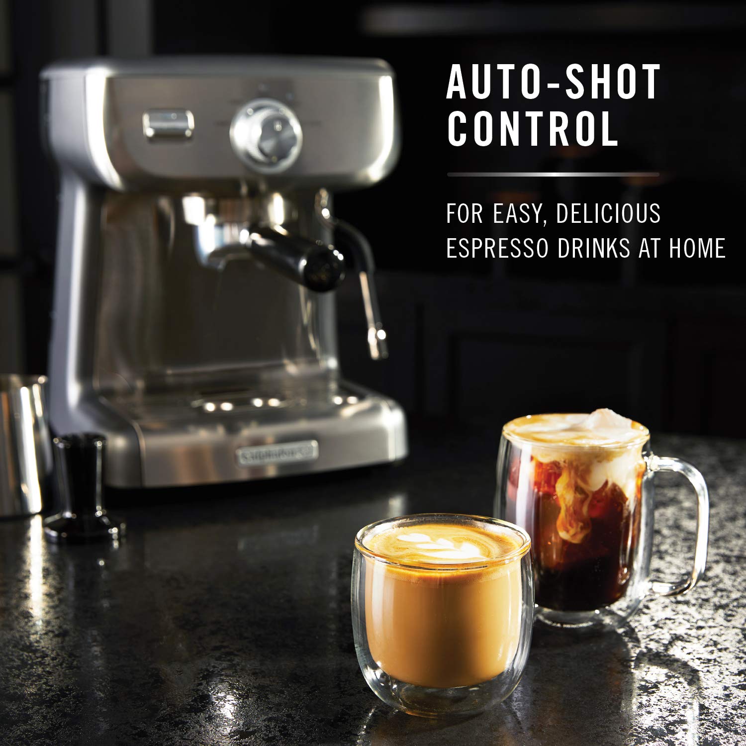 Calphalon BVCLECMP1 Temp iQ Espresso Machine with Steam Wand, Stainless - Image 6