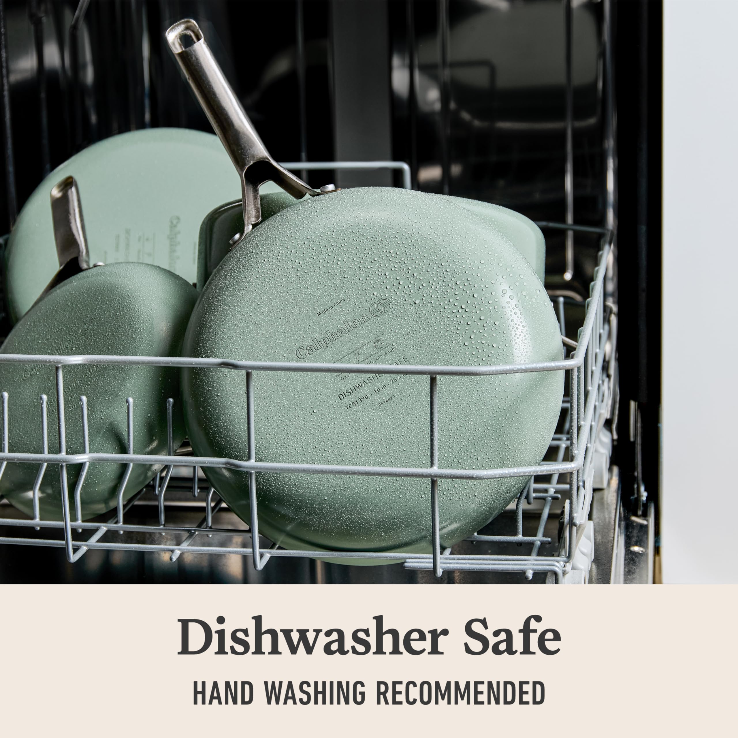 Calphalon® Ceramic Nonstick 8" and 10" Frying Pan Set, Silver Ash - Image 5