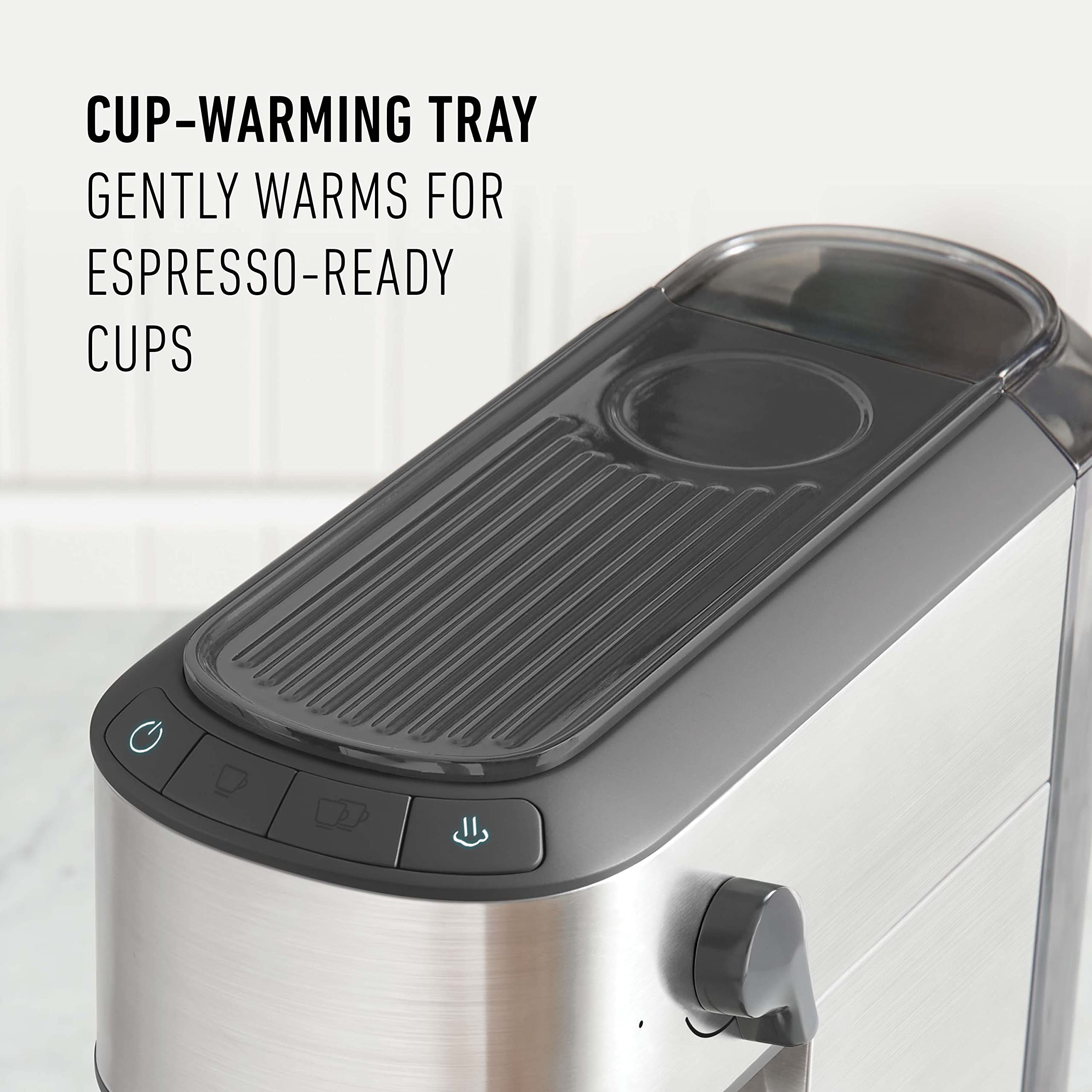 Calphalon Compact Espresso Machine, Home Espresso Machine with Milk Frother, Stainless Steel - Image 6