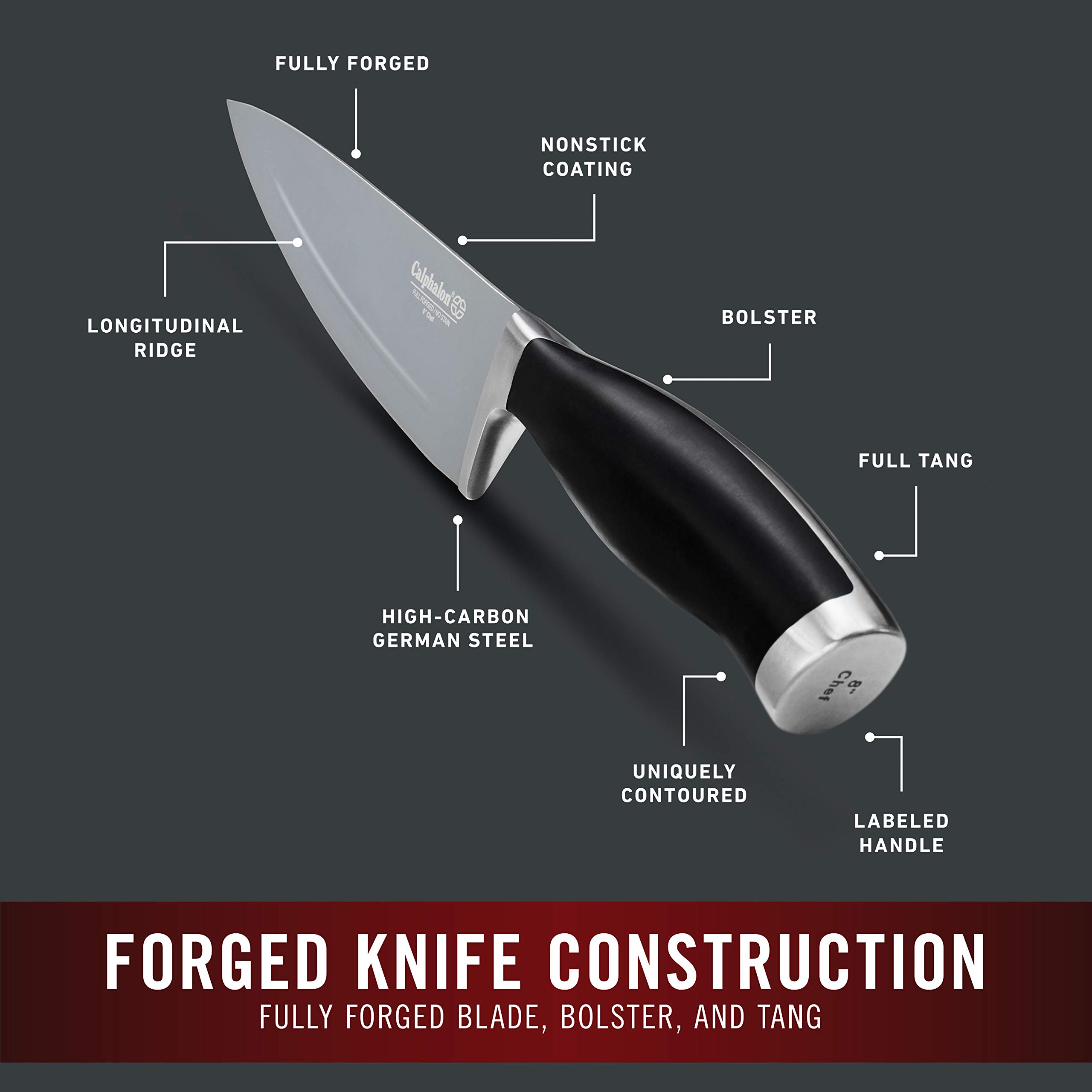 Calphalon Contemporary SharpIN Nonstick 13 Piece Cutlery Set - Image 4