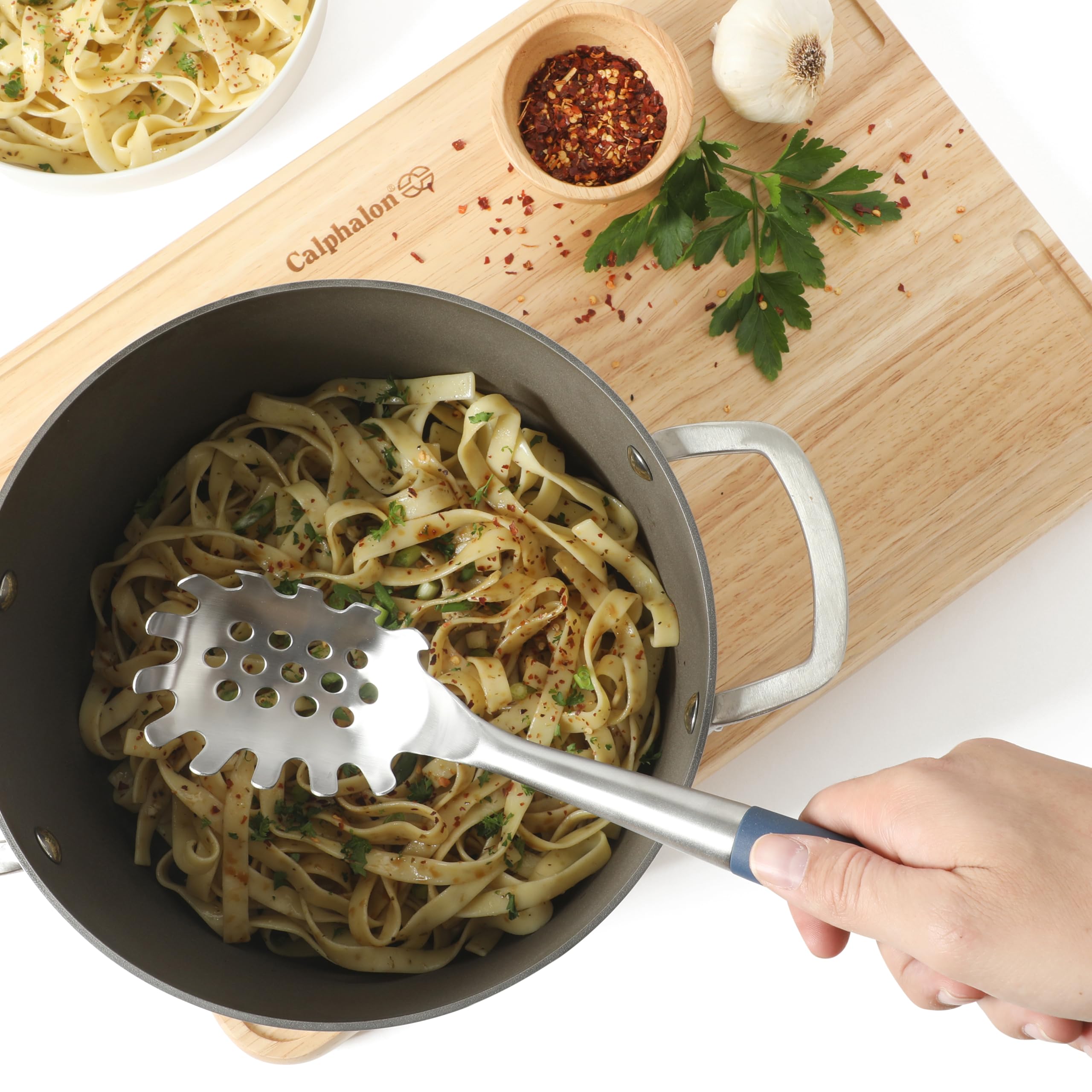 Calphalon Edge 6 Piece Stainless Steel Kitchen Tool & Gadget Set- Navy Blue - Image 3