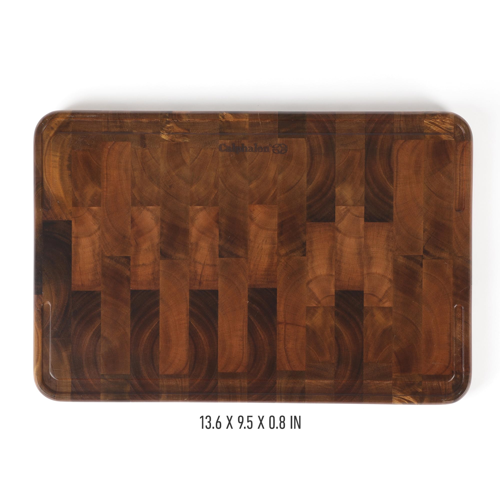 Calphalon Edge Guard 13.6 x 9.5 End Grain Acacia Wood Cutting Board - Image 3