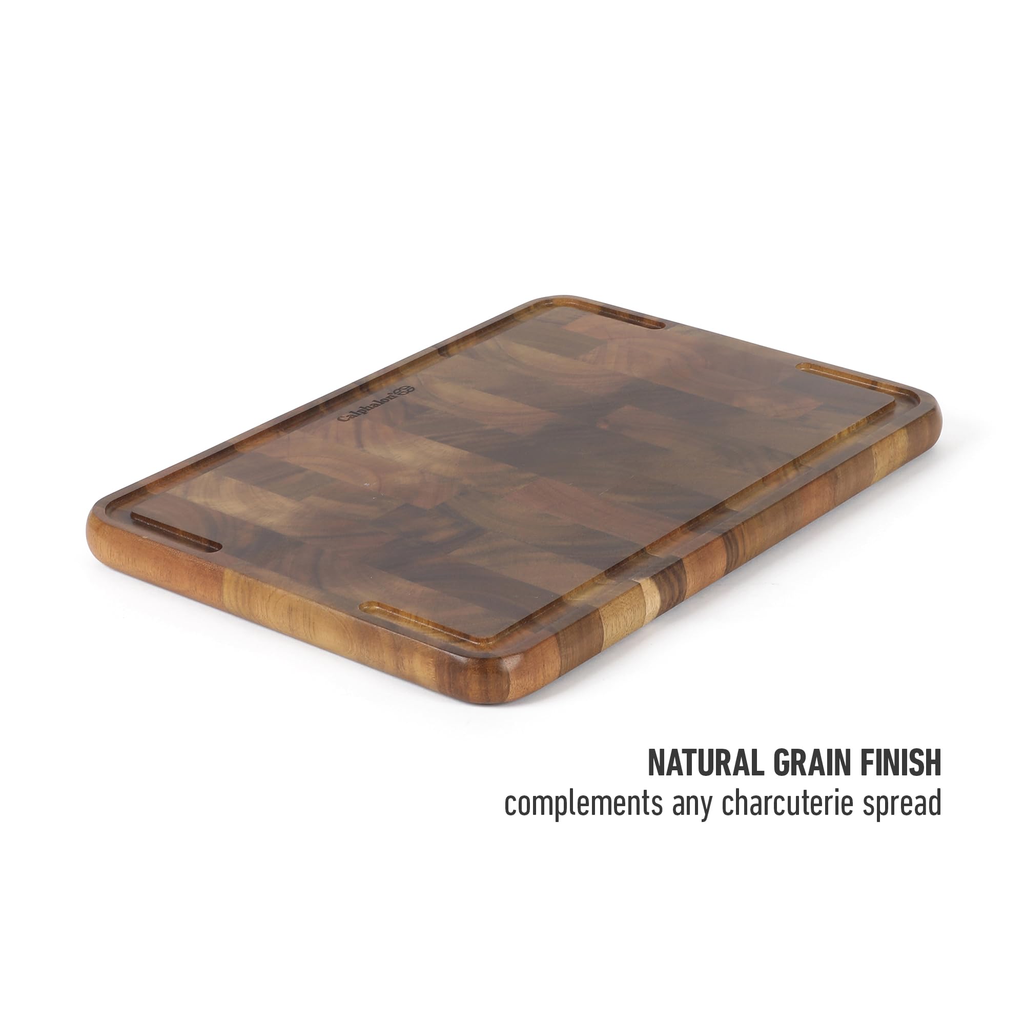 Calphalon Edge Guard 13.6 x 9.5 End Grain Acacia Wood Cutting Board - Image 9