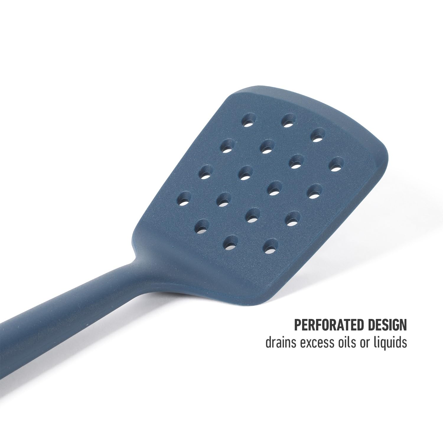 Calphalon Edge Silicone Flexible Slotted Turner - Navy Blue - Image 5