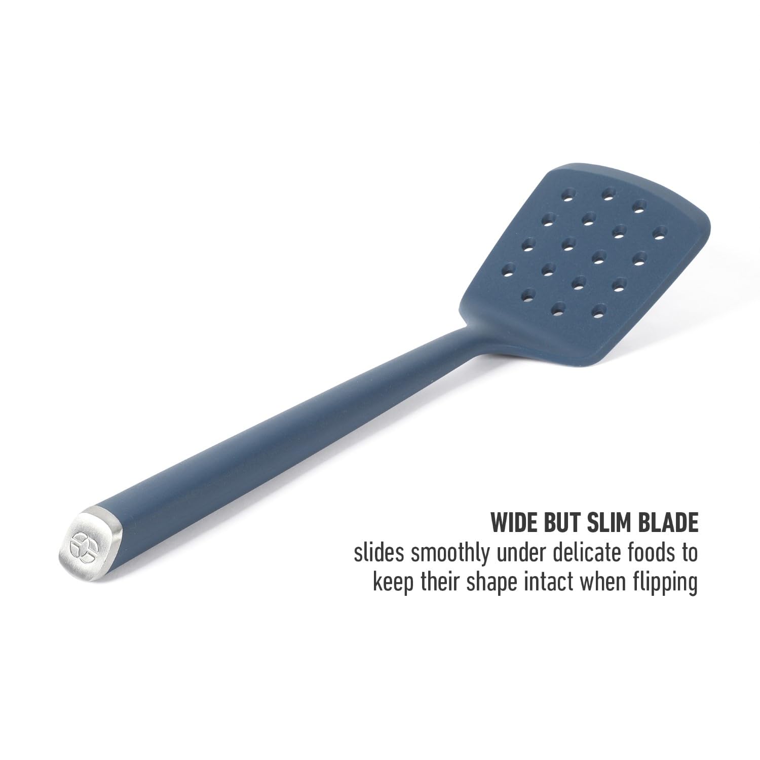 Calphalon Edge Silicone Flexible Slotted Turner - Navy Blue - Image 6