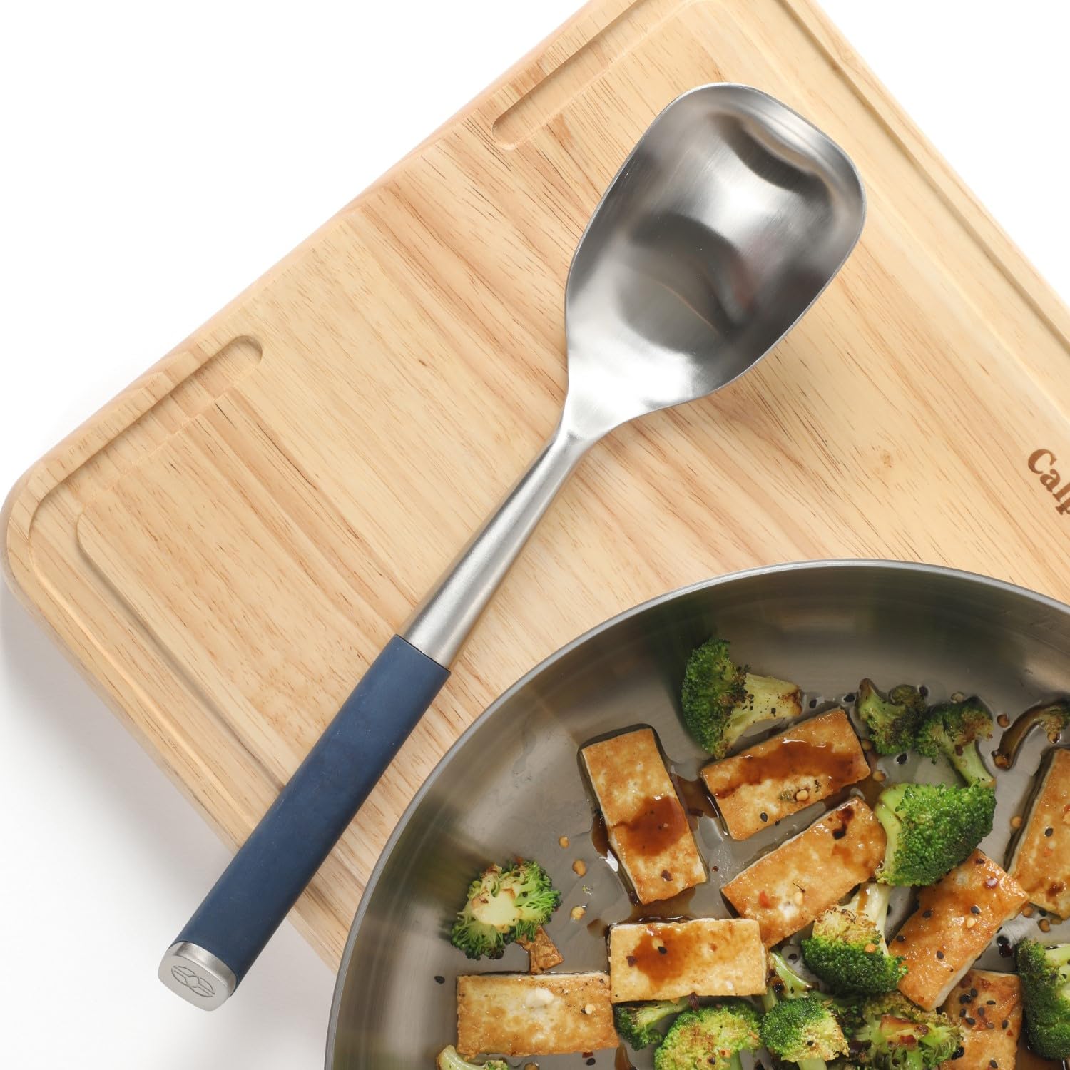 Calphalon Edge Stainless Steel Kitchen Spoon - Navy Blue - Image 3