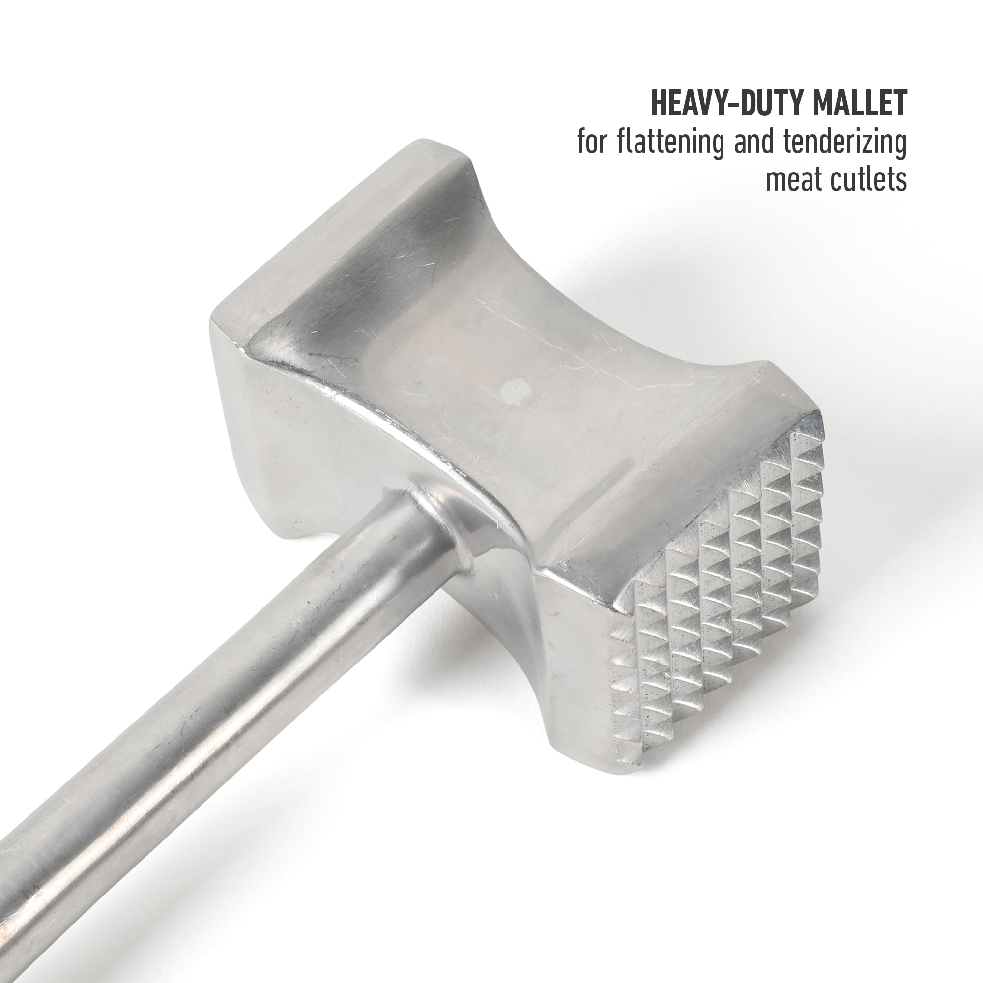 Calphalon Edge Stainless Steel Multi-Sided Meat Tenderizer w/Thermoplastic Rubber Handle - Navy Blue - Image 4