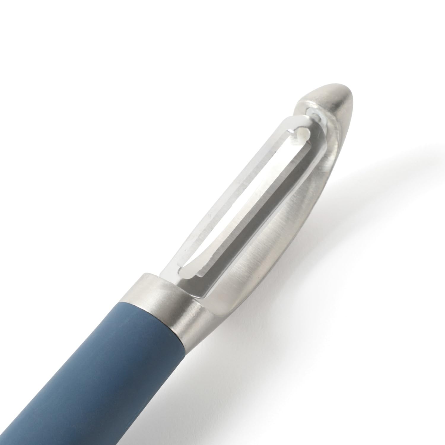 Calphalon Edge Stainless Steel Straight Vegetable Peeler w/Thermoplastic Rubber Handle - Navy Blue - Image 4
