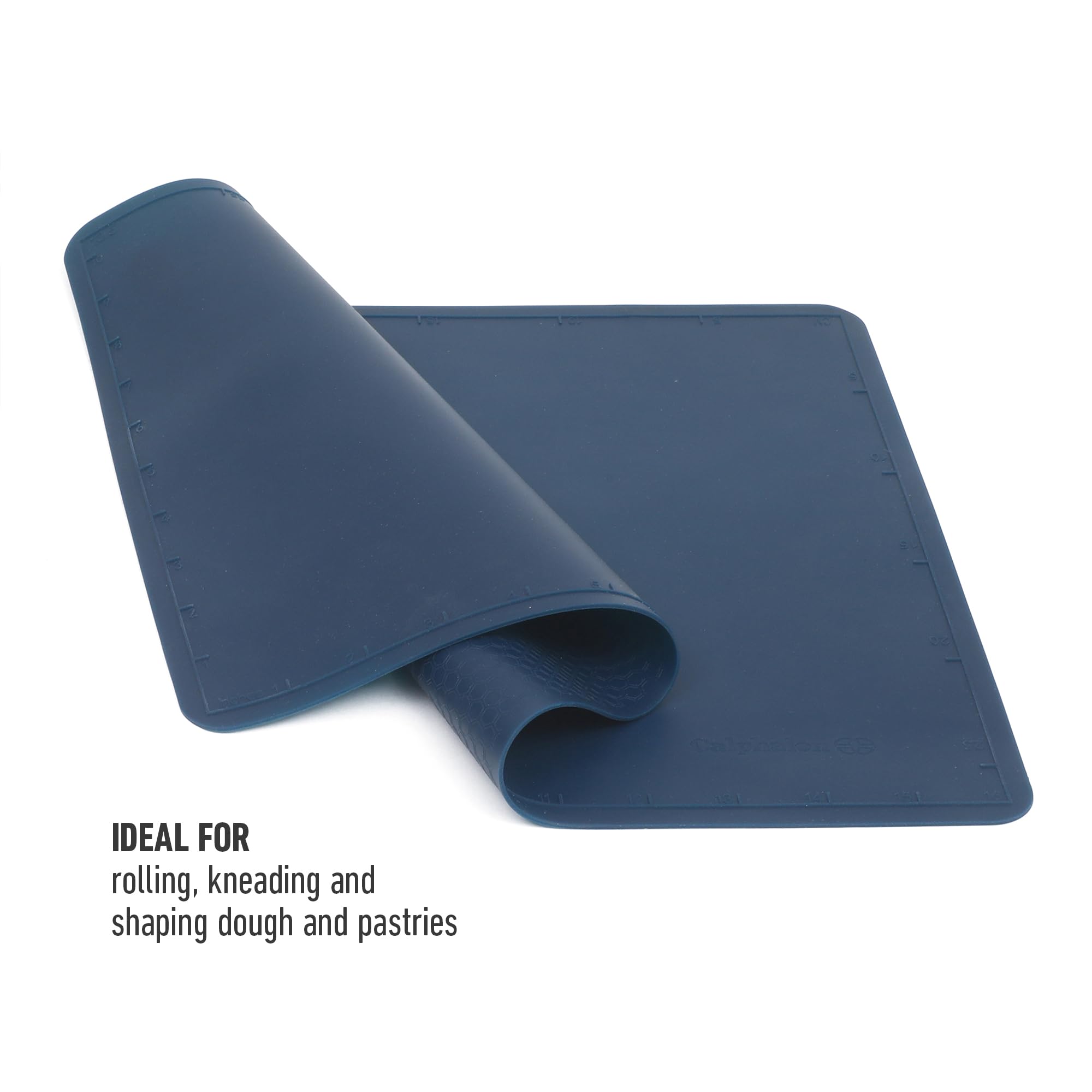 Calphalon Orbit 16.5 x 11 Inch Heat Resistant Kitchen Prep and Baking Mat - Navy Blue - Image 5
