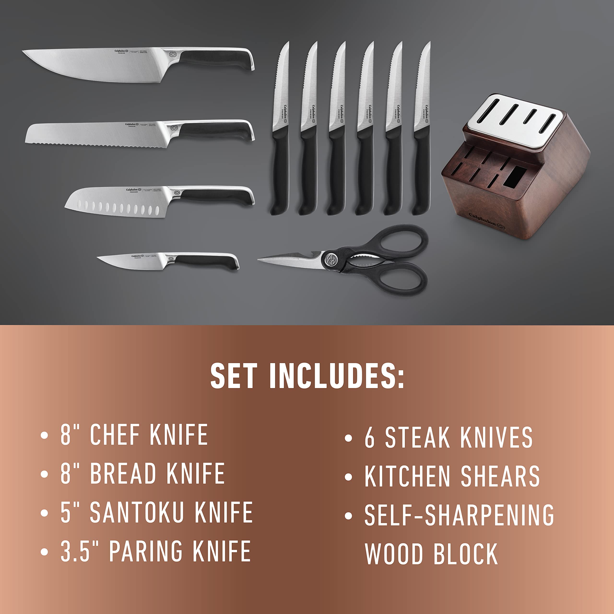 Calphalon Premier SharpIN Knife Set with Sharpening Knife Block - Image 6