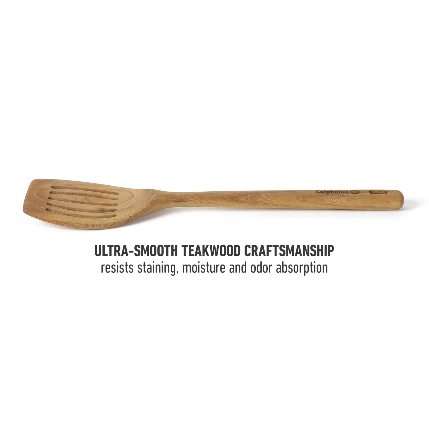 Calphalon Prime 13 Inch Teak Wood Slotted Turner - Image 4
