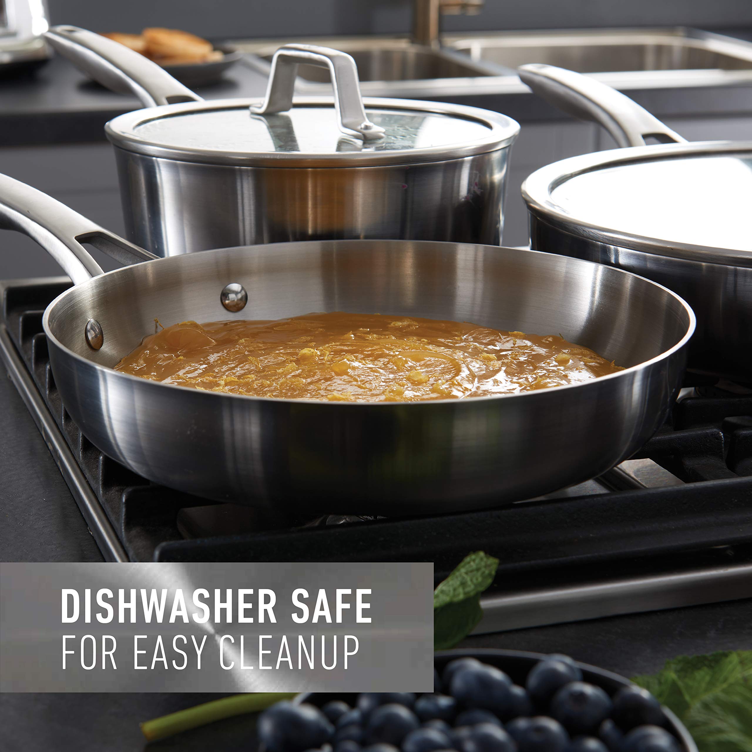 Calphalon Stainless Steel Kitchen Cookware, 11-Piece Pots and Pans Set with Stay-Cool Handles, Dishwasher & Oven Safe, Silver - Image 14